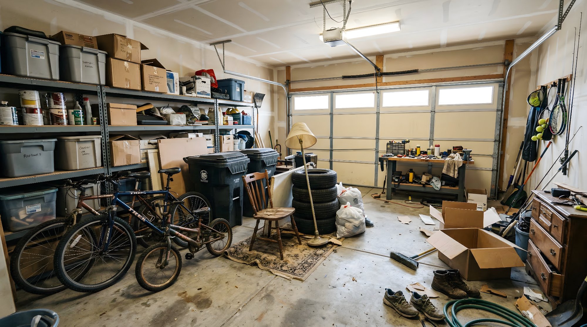 Garage before cleanout